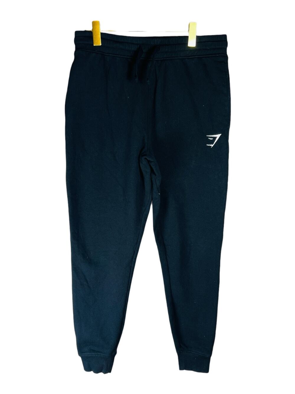 Gymshark Crest Black Slim Fit Joggers Men's Size M Cotton Blend Sweatpants